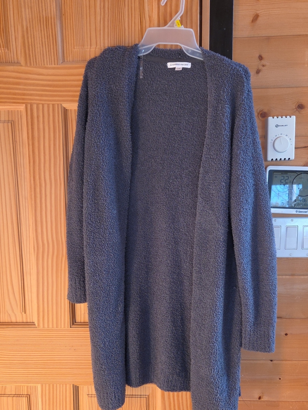 Cozy Open-Front Cardigan in Charcoal Gray by Barefoot Dreams